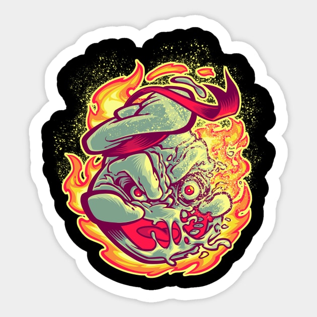 ROASTED MARSHMALLOW MAN Sticker by beastpop